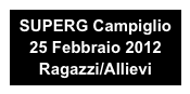 SUPERG Campiglio 
25 Febbraio 2012
Ragazzi/Allievi